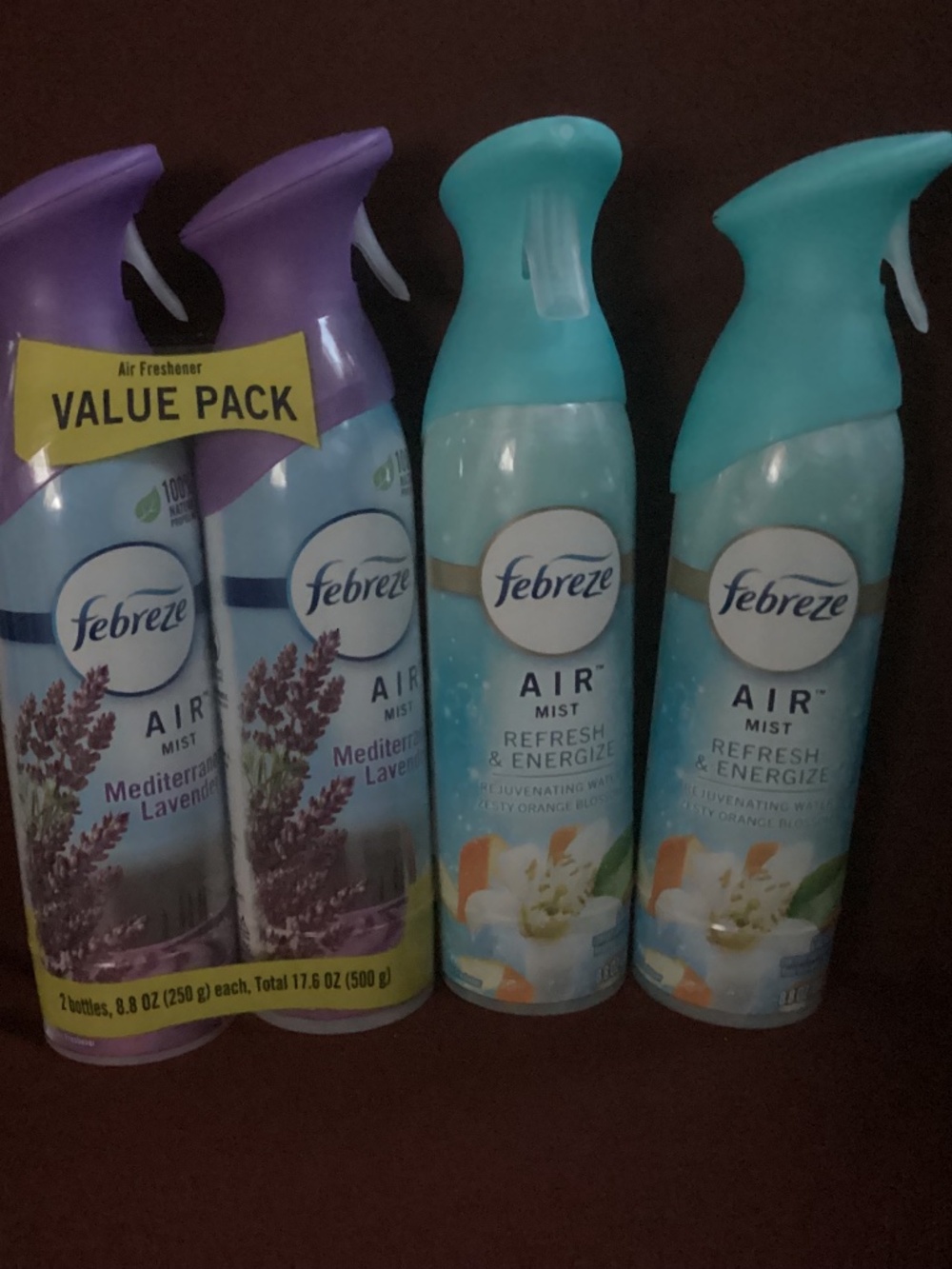 Febreze Air Mist Mediterranean Lavender and Refresh & Energize Bundle